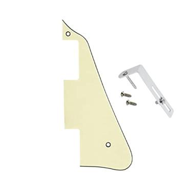 Imagem de ROZILO LP Placa de proteção de palheta de guitarra padrão para Epiphone Les Paul envelhecido branco