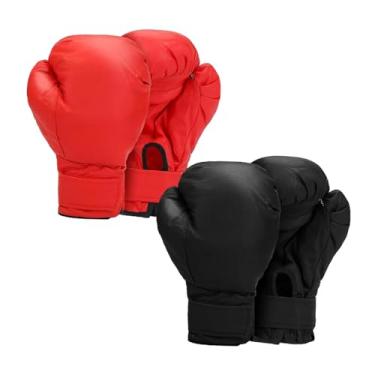 Imagem de rockible 2 par luvas de boxe saco de boxe luvas proteção das mãos confortáveis luvas de boxe sparring couro do plutônio para luta, Adultos