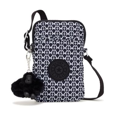 Imagem de Kipling Minibolsa feminina Tally, bolsa tiracolo leve mini, bolsa de telefone de nylon, Estampa de assinatura, 4.25''L x 6.75''H x 0.75''D