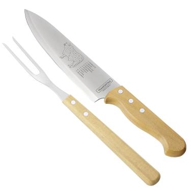 Imagem de Conjunto Garfo e Faca para Churrasco em Inox Tramontina 30208