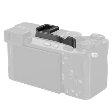 Imagem de SmallRig Punho de polegar para Sony Alpha 7C II/Alpha 7CR / Alpha 7C, design ergonômico, sapata fria embutida, para luz, microfone, peso apenas 8 g (preto) - 4820