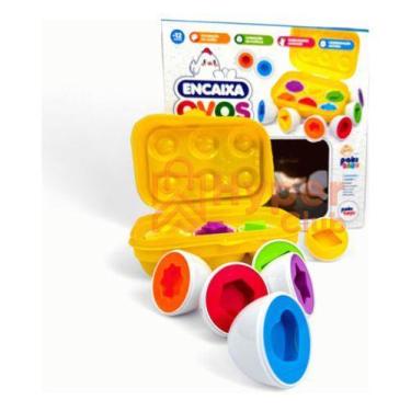 Imagem de Brinquedo Educativo Ovos Encaixar Formas E Cores Montessori - Hyper Cl