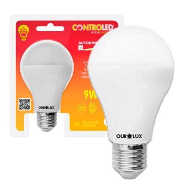 Imagem de Lampada Controled Auto Dimerizavel 9W Luz Amarela 2700K - Ourolux