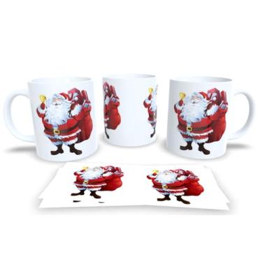 Imagem de Canecas de Porcelana Branca Personalizadas Papai Noel 5 (Mod.94)