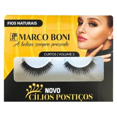 Imagem de Cílios Postiços Fios Naturais Curtos Volume 3 Marco Boni, Preto