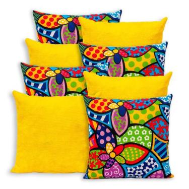 Imagem de Kit 8 Capas de Almofada 40x40cm Gorgurinho - RAFALORO, ROMERO AMARELO
