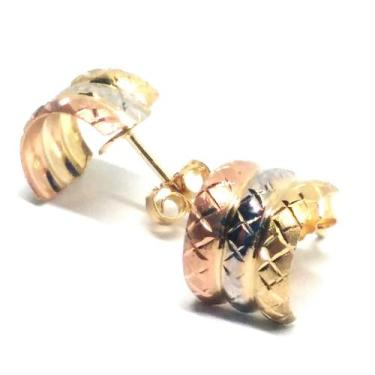 Imagem de Brinco de ouro 18k Meia lua - Elegancy Joias