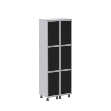 Imagem de Armário Roupeiro 6 Portas Aço GRP 502/6 - Pandin Móveis