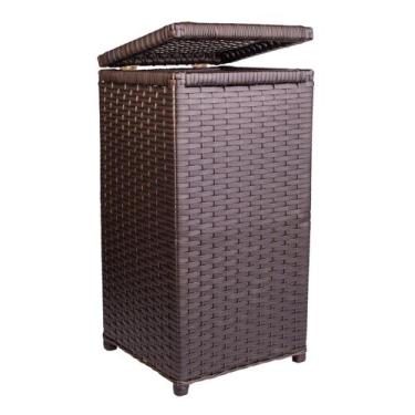 Imagem de Cesto de Roupa Fibra Sintética Tipo Vime Junco 45 Litros 30x30x60 - ar