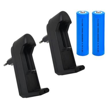 Imagem de Kit 2 Bateria 18650 Pilha Recarregável Li-Ion 3.7V A 4.2V 2 - Ultrafir