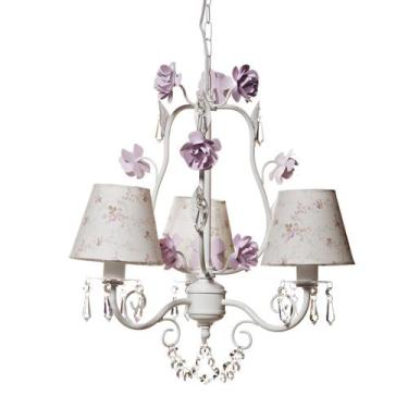 Imagem de Lustre 3L Garden Rosa Quarto Bebê Infantil Menina - Potinho de mel, Ro