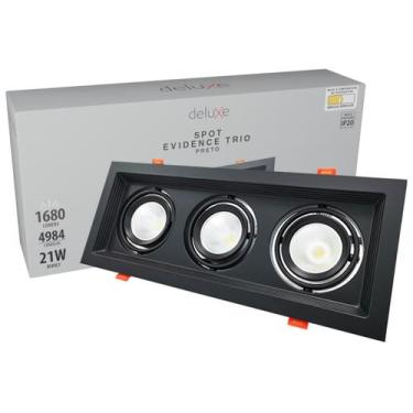 Imagem de Spot Evidence Trio Preto 21w Cor Ajustavel 3000k A 6500k - Avant