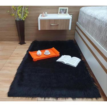 Imagem de Tapete Pelúcia Peludo 160x100 cm Pelo Alto 7cm Manta p/ Sofá - S DECOR