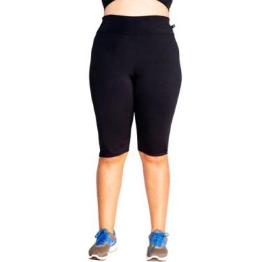 Imagem de Bermudas Plus Size Wolfox Academia Ou Dia A Dia Cintura Alta Feminina,