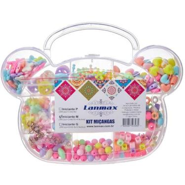 Imagem de Kit Micangas Infantil Coloridas Montar Pulseiras 350 pecas - LANMAX