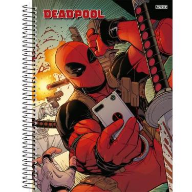 Imagem de Caderno Deadpool Universitário 10 Matérias Capa Dura Escolar - Animati