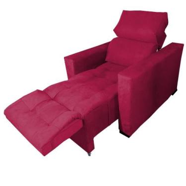 Imagem de Poltrona do Papai Retrátil e Reclinável Madri Vermelho - Beatriz Decor