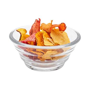 Imagem de Restaurantware Tigelas pequenas de vidro de 142 g, 6 tigelas de preparação de vidro laváveis na máquina de lavar louça - Strata Pratos de preparação de vidro transparente sem chumbo para temperos,