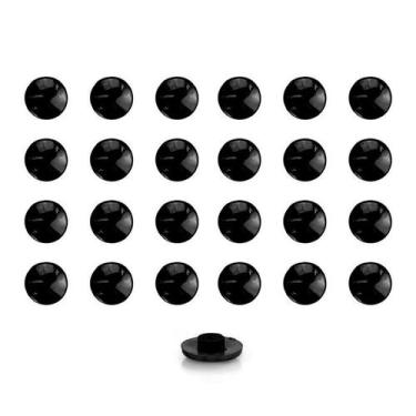 Imagem de Imãs Enfeite de Geladeira e Painel Botão Preto - 24 Unidades - TUDOPRA