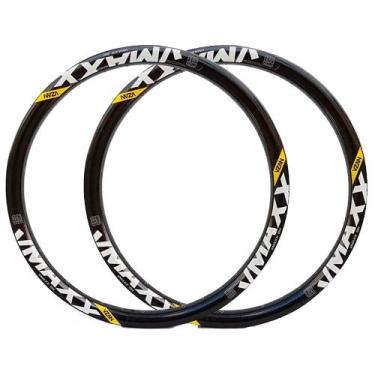 Imagem de Kit 2 Aros Roda 27,5/32 Furos Downhill Dh Vmaxx Freio A Disco Schrader