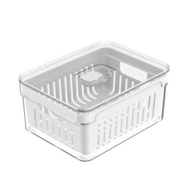 Imagem de Organizador de Geladeira com Cesto e Tampa 2,2 L Ou