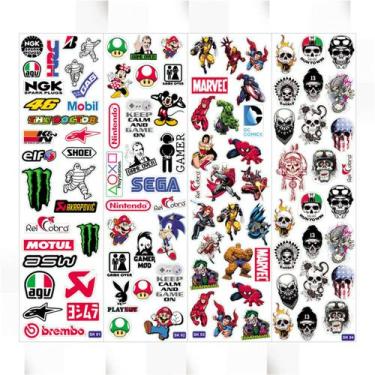 Imagem de Kit Cartelas Com 90 Adesivo Stickers Variados - Teu Adesivo, Colorido