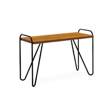 Imagem de Mesa de Canto Estilo Industrial Naturalle Carvalho Madeira - Luapa Móv