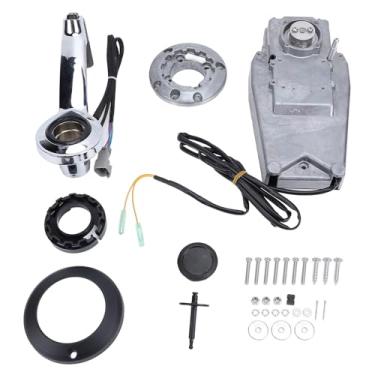 Imagem de Generic Evinrude Johnson OMC BRP Suporte lateral oculto controle remoto Shifter 5006561, caixa de controle remoto marítimo para Evinrude Johnson, controle de acelerador de barco externo montado na