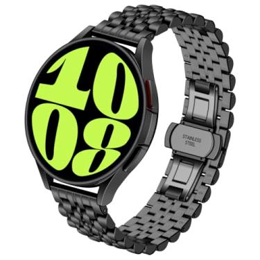 Imagem de SINAIKE Pulseira de relógio compatível com Samsung Galaxy Watch 7/6/5/4/Active 2 de 40 mm e 44 mm, Watch 4 Classic de 46 mm e 42 mm/Galaxy Watch 3 de 41 mm, pulseira de substituição de aço inoxidável