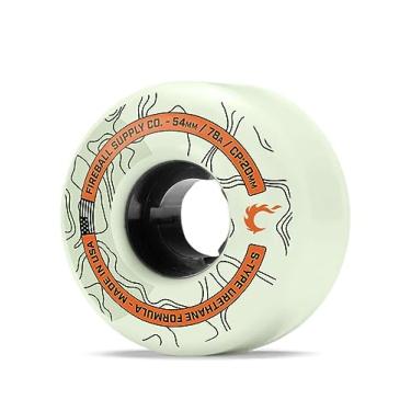 Imagem de Fireball Rodas de skate Terra 54 mm – Rodas de skate 78a fabricadas nos EUA 54 mm – Rodas de skate Cruiser Soft Filmer (conjunto de 4 rodas macias de skate) (Sage)