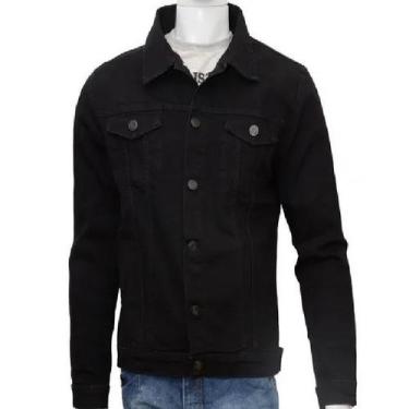Imagem de Jaqueta Jeans Masculina Premium Com Bolsos Laterais. - TLT, Preto sarj