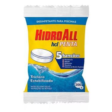 Imagem de Cloro Pastilha HidroAll Penta 5 Em 1 Hcl 1 Unidade 200g