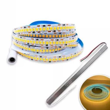 Imagem de Fita 240 LED 3528 IP20 Sem Silicone 5 Metros Luz 3.000 K Com Fonte 10 