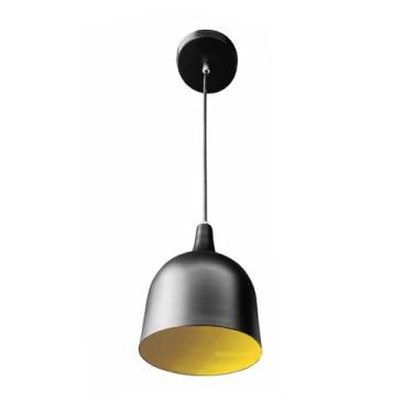 Imagem de Kit 5 Luminária Pendente Gota Com Interior Amarelo Com Fiação 110/220v