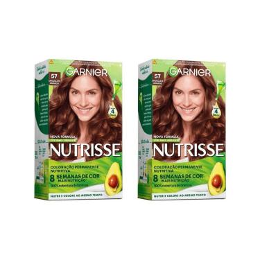 Imagem de Coloraçao Nutrisse 57 Cast Cl Dour Acaju/Choc Amrg-Kit C/2Un