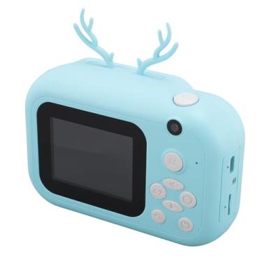 Imagem de Impressão Instantânea de Câmera Infantil, Câmera de Impressão Instantânea Infantil de Lente Dupla de 24 MP Com 3 Rolos de Papel, Câmera Digital 1080P Com Função de Jogo Musical