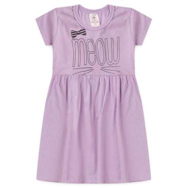 Imagem de Vestido Infantil Verão Menina Meow - Lilás - Magia Baby, 03