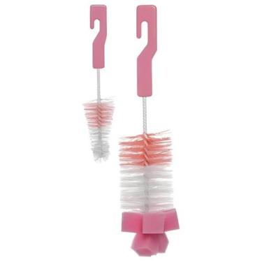 Imagem de Kit Escova Mamadeira Com Esponja Buba Limpeza Bebe Infantil Para Lavar