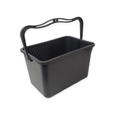 Imagem de Kit 12 Balde Pintura Plástico Preto com Alça 10 Litros - GERPLAST