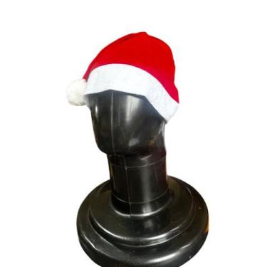 Imagem de Kit 5 Gorros Papai Noel Em Feltro C/ Pom Pom Fantasia Natal - Genérica