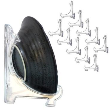 Imagem de Kit  10 Peças Suporte P/ Pratos Acrílico Transparente 15cm