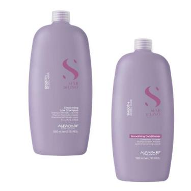 Imagem de Shampoo e Condicionador Anti Frizz Alfaparf Semi Di Lino Smoothing 1Li