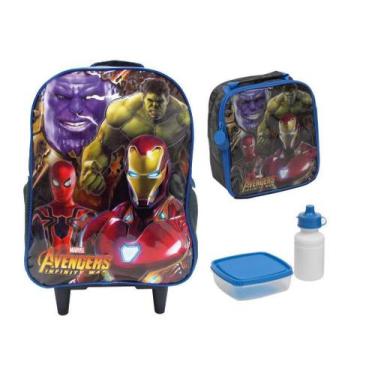 Imagem de Mochila de Rodinha e Lancheira Infantil Marvel Vingadores - Xeryus