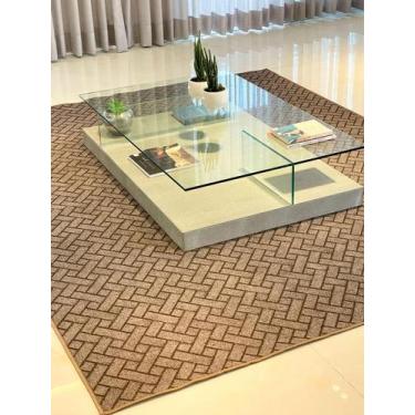 Imagem de Tapete Carpete Sala Quarto Parquet Marrom 1,50 X 2,00 M - universo