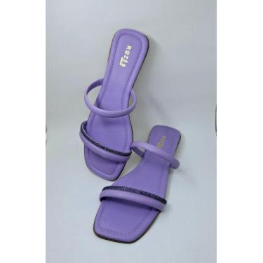 Imagem de Sandália Rasteirinha Feminina com Brilho Strass Sandalia Rasteira Femi