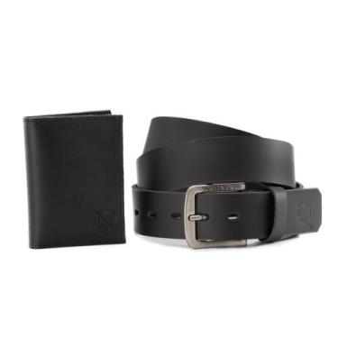 Imagem de Kit Cinto Masculino Em Couro Legitimo + Porta Cartão Em Couro - Use Yo