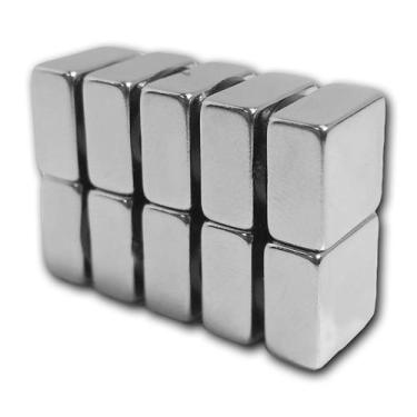 Imagem de Ima De Neodímio / Super Forte / 10mm X 10mm X 5mm 10 Peças - Fácil Neg