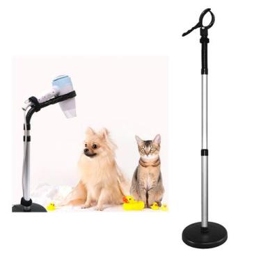 Imagem de Suporte Secador Pet Shop Gato Cachorro Bancada Ajustavel Salao Flexive