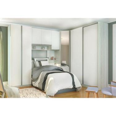 Imagem de Quarto Completo de Canto Solteiro com 7 Módulos e Espelho Prime Plus L