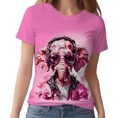 Imagem de Camisa Camiseta Color Animais Óculos Elefante Moderno 2 - Enjoy Shop, 
